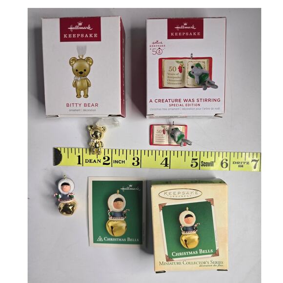 Set of 3 Hallmark Mini Keepsake Ornaments List in Description - Picture 2 of 6